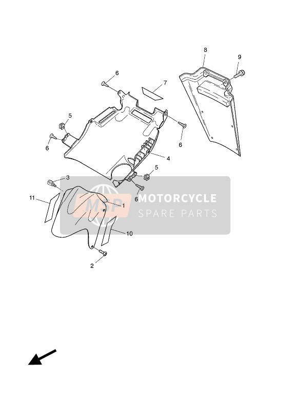 5PEF155600PH, Garde Boue Av 2, Yamaha, 0